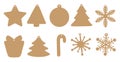 Set Christmas gift tags vector illustration Royalty Free Stock Photo